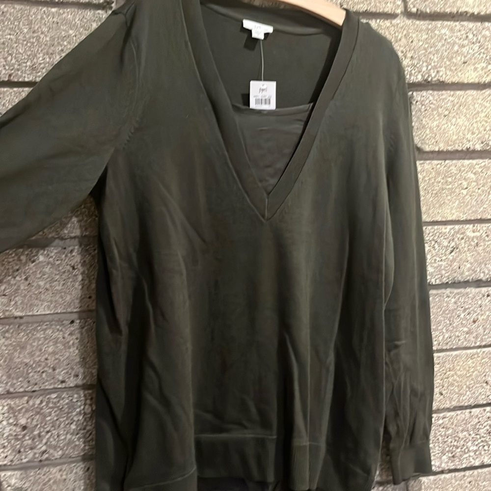 J.Jill layered sweater shirt